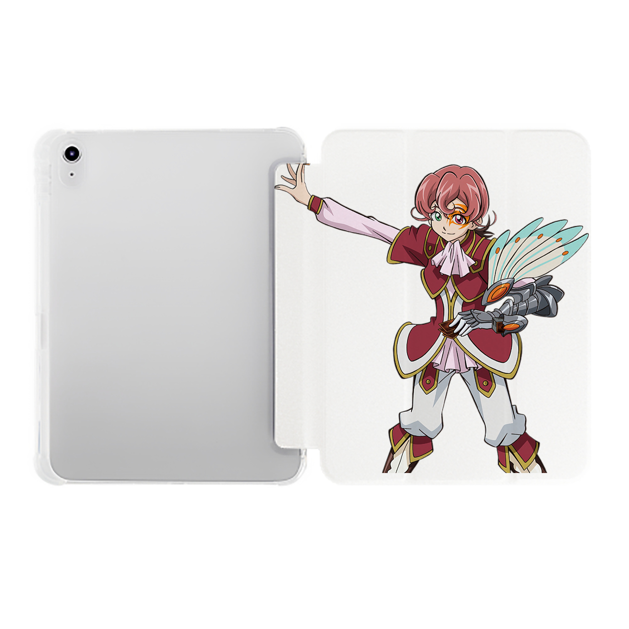 （画像用） 遊☆戯☆王 Yu-Gi-Oh! IPad ケース ペン収納付き 三つ折りスタンド PUレザー×シリコン 対応機種9.5/10.5/10.9インチ